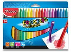 Maped Plastični pasteli Color'Peps Plasticlean 24 barv, trikotni