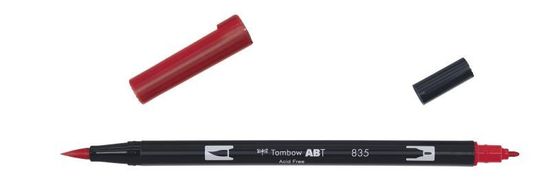 Tombow Dvostranski marker s čopičem ABT - persimona