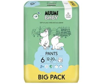 MUUMI BABY Pants 6 Junior 12-20 kg (52 kosov), eko hlačne plenice