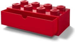 LEGO Škatla za shranjevanje miza 8 s predalom - rdeča
