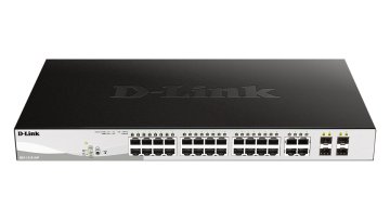 D-Link DGS-1210-24P, 24 priključkov PoE 10/100/1000 Base-T + 4 kombinirani priključki TP/SFP