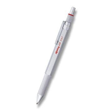 Rotring Kroglično pero Multipen 600 Silver 3 v 1 - 3 barve + mehanski svinčnik 0,5 mm