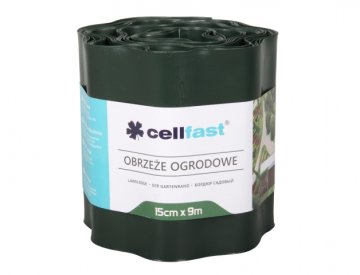 Cellfast Plastični robovi iz valovitega materiala temno zelene barve 9x0,15m