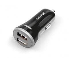 Aligator Pametni avtomobilski polnilec 3,4 A, 2xUSB, pametni IC, črn, kabel USB-C