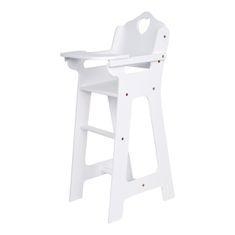 Legler majhna noga Leseni stol za lutke bele barve