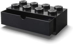 LEGO Škatla za shranjevanje table 8 s predalom - črna