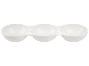 Florina Porcelanska servirna skleda z deljenimi elementi 33x10x4,5cm ADRIA