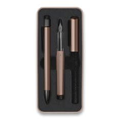 Faber-Castell Komplet nalivnega in krogličnega peresa Hexo Bronze