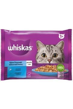 Whiskas Kapsule . Osnovni izbor rib v želeju 4x85g