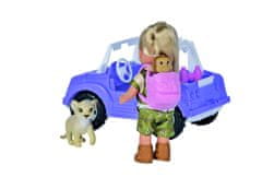 Simba Evička Safari lutka z avtomobilom