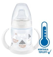 Nuk FC učna steklenička z nadzorom temperature 150 ml bela