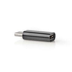 Nedis CCGB60910BK - Adapter USB-C | USB 2.0 | Vtič USB-C | Vtičnica USB Micro-B | 480 Mb/s | Okrogla | Niklena obloga