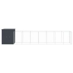 Vidaxl Pasja uta z izhodom antracitna 165x863x181 cm pocinkano jeklo