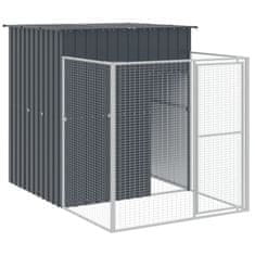 Vidaxl Pasja uta z izhodom antracitna 165x863x181 cm pocinkano jeklo