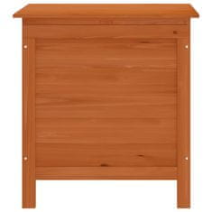 Vidaxl Vrtna škatla za shranjevanje rjava 50x49x56,5 cm trdna jelka