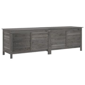 Vidaxl Vrtna škatla za shranjevanje antracitna 198,5x50x56,5 cm jelka