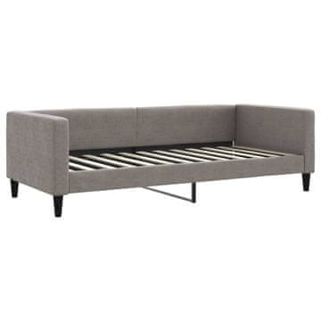 Vidaxl Raztegljiva postelja taupe 90x200 cm blago