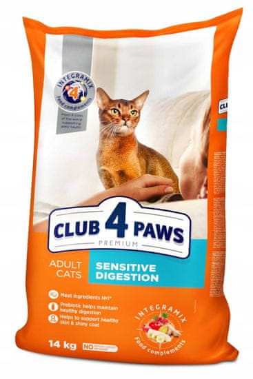 Club4Paws Premium "Sensitive digestion" suha hrana za odrasle mačke 14 kg