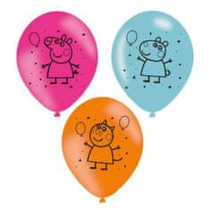 Amscan Latex balon Pepa Pig 6pcs 23cm -