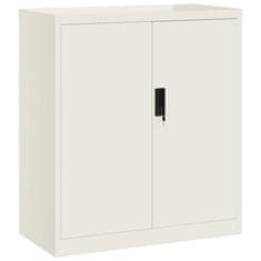 Greatstore Arhivska omara bela 79x40x90 cm jeklo