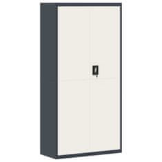 Vidaxl Arhivska omara antracitna in bela 90x40x180 cm jeklo