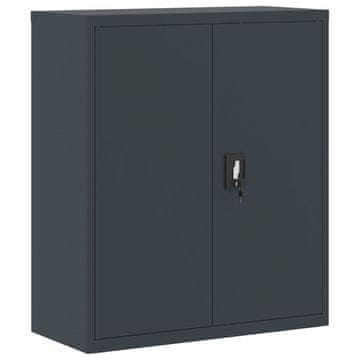 Vidaxl Arhivska omara antracitna 90x40x105 cm jeklo