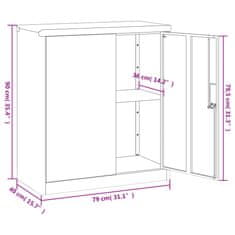 Vidaxl Arhivska omara antracitna 79x40x90 cm jeklo