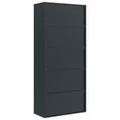 Vidaxl Arhivska omara antracitna in rdeča 90x40x200 cm jeklo
