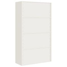 Vidaxl Arhivska omara bela 105x40x180 cm jeklo