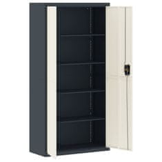 Vidaxl Arhivska omara antracitna in bela 90x40x180 cm jeklo