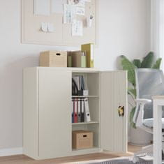 Vidaxl Arhivska omara bela 90x40x105 cm jeklo