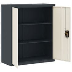 Vidaxl Arhivska omara antracitna in bela 90x40x105 cm jeklo