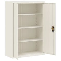 Vidaxl Arhivska omara bela 90x40x140 cm jeklo