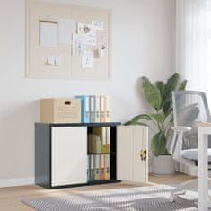 Vidaxl Arhivska omara antracitna in bela 90x40x70 cm jeklo
