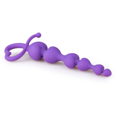 Easytoys Analni vtič Vijolični analni kroglice Srčni ročaj