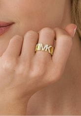 Michael Kors Luksuzen pozlačen prstan s cirkoni MKJ7961710 (Obseg 49 mm)