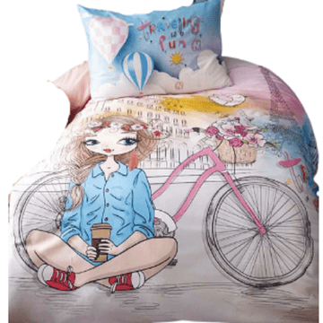 Issimo otroška bombažna posteljnina COZY GIRL 140x200/70x90. ISSIMO HOME.