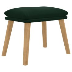 Vidaxl Stolček za noge temno zelen 45x29,5x35 cm žamet