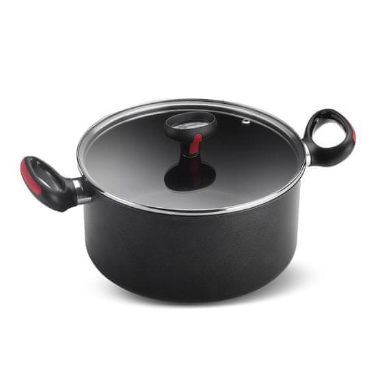 Lagostina Visoka kozica s pokrovom La Linea Rossa 24cm / dvojni ročaj / inox / indukcija