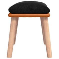 Vidaxl Stolček za noge črn 45x29,5x35 cm blago in umetno usnje