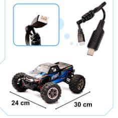 WOWO RC avto na daljinsko upravljanje - Q901 brez krtačk 1:16 2.4G 4CH 52km/h modra