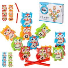 WOWO Owl Tower Puzzle - izobraževalna arkadna igra s kockami za učenje štetja