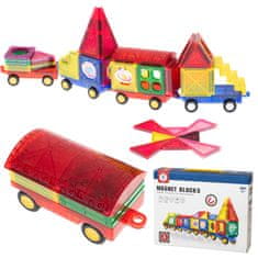 WOWO 3D Puzzle Tiles with Car - Magnetne 3D Puzzle Tiles with Car - 72 kosov