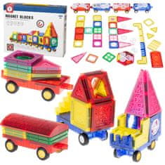 WOWO 3D Puzzle Tiles with Car - Magnetne 3D Puzzle Tiles with Car - 72 kosov