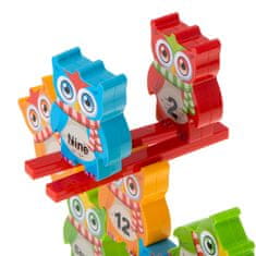 WOWO Owl Tower Puzzle - izobraževalna arkadna igra s kockami za učenje štetja