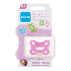 MAM Comfort 1 Silicone Pacifier 0-2m Pink silikonska duda za novorojenčke in nedonošenčke 1 kos