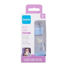 MAM Easy Start Anti-Colic 0m+ Blue steklenička za novorojenčke za materino mleko in mlečno formulo 160 ml