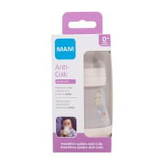 MAM Easy Start Anti-Colic 0m+ Linen steklenička za novorojenčke za materino mleko in mlečno formulo 160 ml