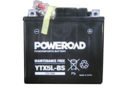 Poweroad YTX5L-BS akumulator za motor YTX5L-BS • 12V 4Ah • DXŠXV: 114x70x105 • CCA 55 A