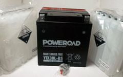 Poweroad YTX30L-BS akumulator za motor YIX30L • 12V 28Ah • DXŠXV: 168x127x177 • CCA 280 A